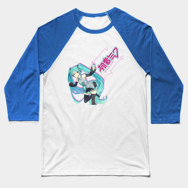 Miku Vocaloid Diva 01 Baseball T-Shirt by valival